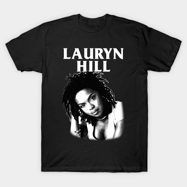 Lauryn Hill - Engraving Style T-Shirt by Parody Merch